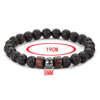 Lava Core Bracelet – Men’s 8mm Volcanic Stone Bead Bracelet