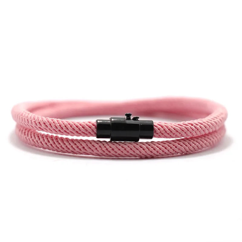 Double Layer Rope Bracelet for Men – Sleek, Minimal & Magnetic Fit