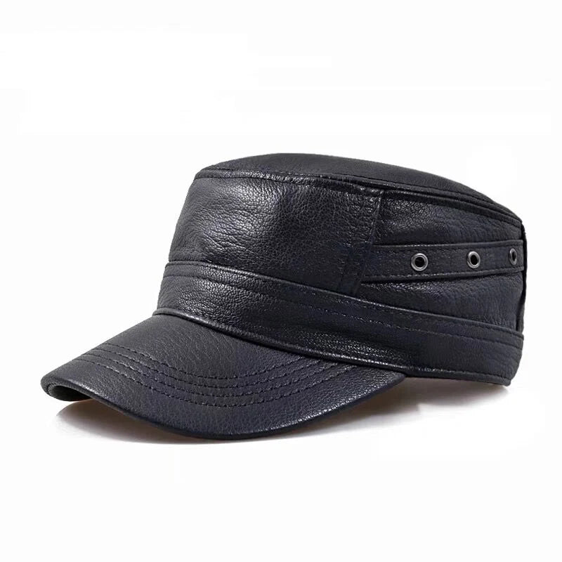 Saltillo Leather Baseball Cap — Flat