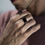 Nero Stone men's black stone ring