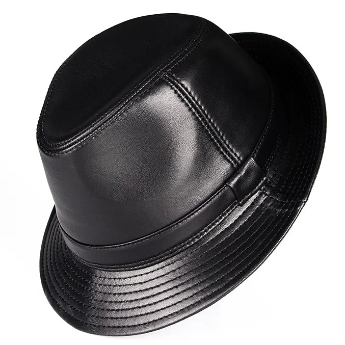 Cuenca Leather Fedora — Jazz, Short Brim