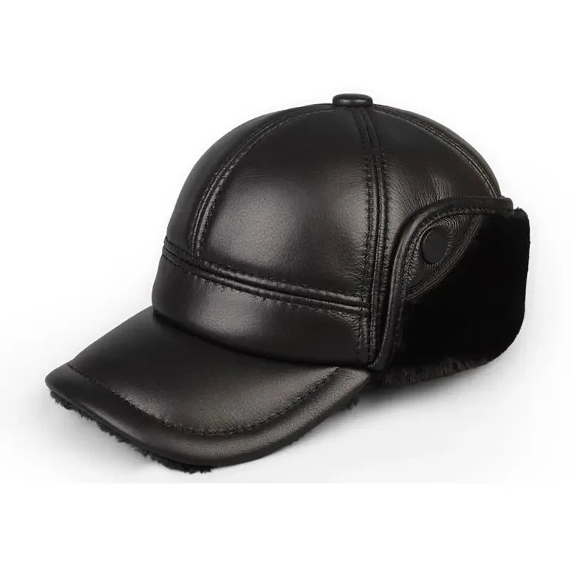 Durango Leather Bomber Hat — Ear Protection