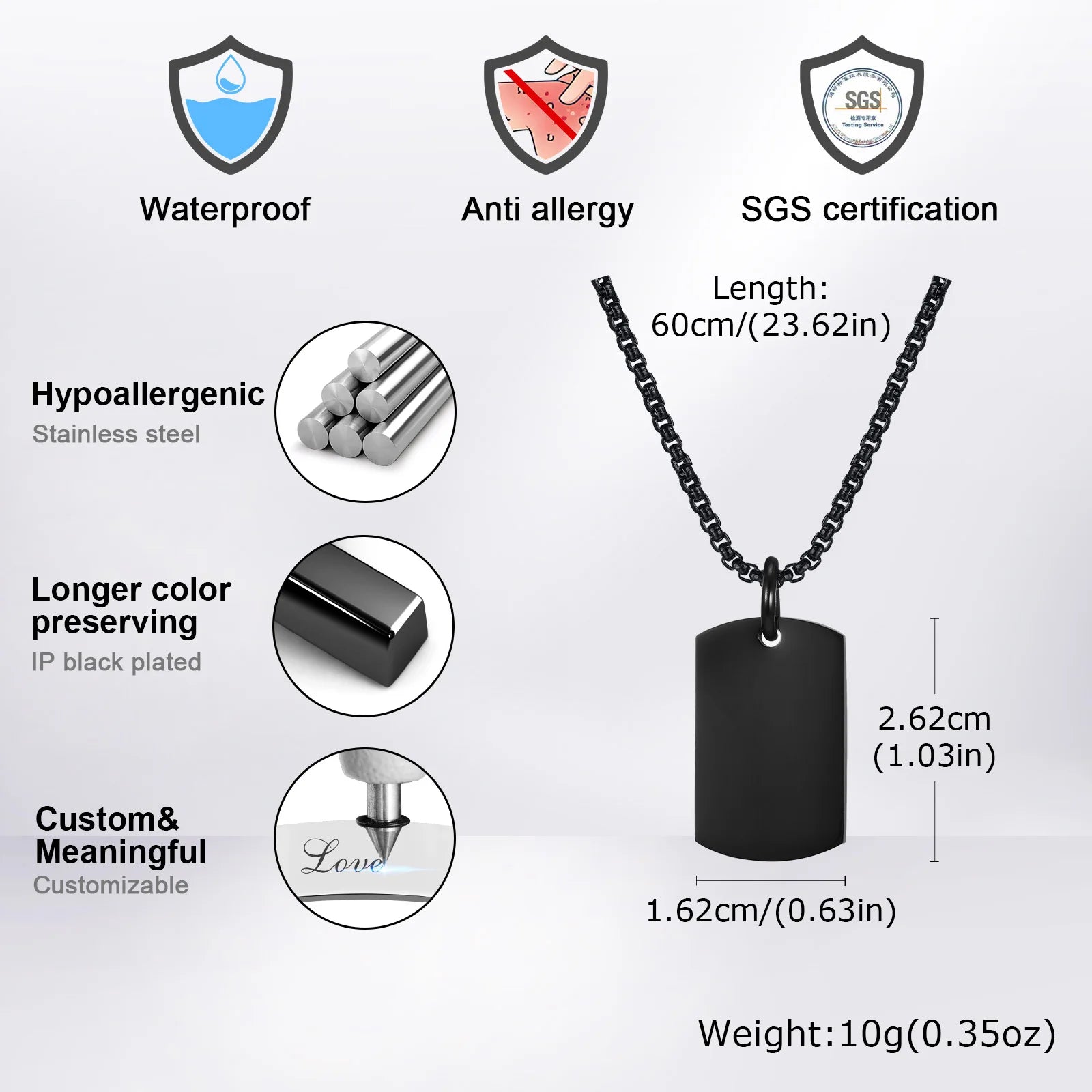 Tulum Dog Tag Necklace
