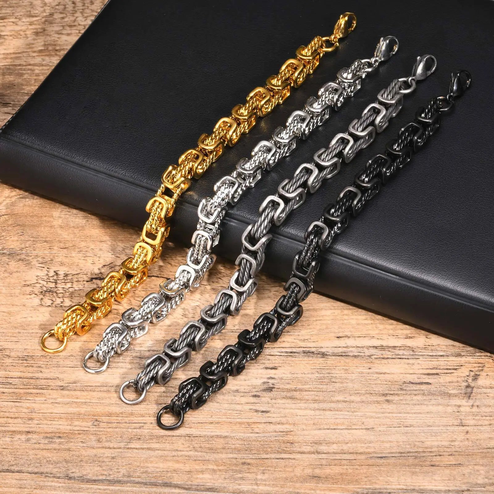 Sorrento Byzantine Bracelet – Stainless Steel 8mm
