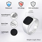 Nero Stone men's black stone ring