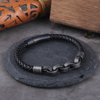 Infinity Forge Bracelet – Men’s Genuine Leather Braided Bracelet