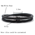 Double Layer Rope Bracelet for Men – Sleek, Minimal & Magnetic Fit