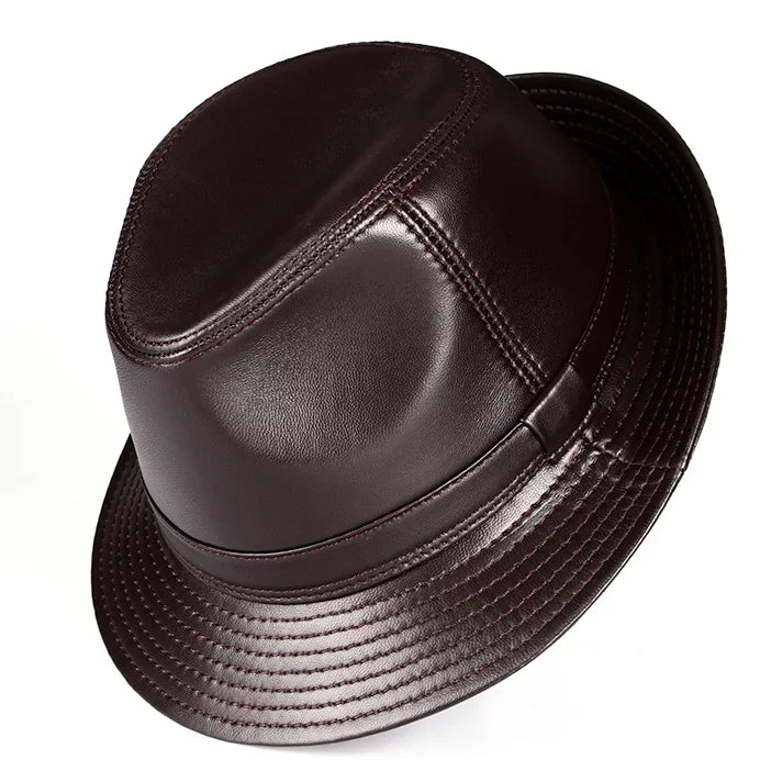 Cuenca Leather Fedora — Jazz, Short Brim