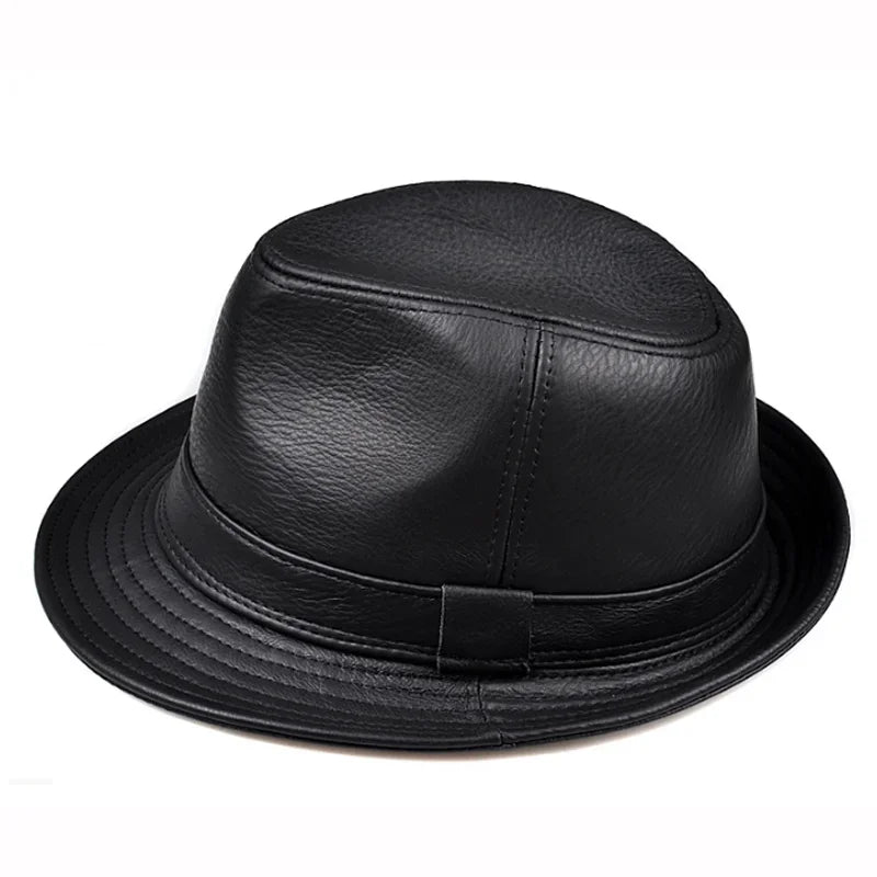 Guanajuato Leather Fedora — Formal, Short Brim