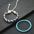 Natural Stone Couple Bracelet Set – Handmade Connection Jewelry