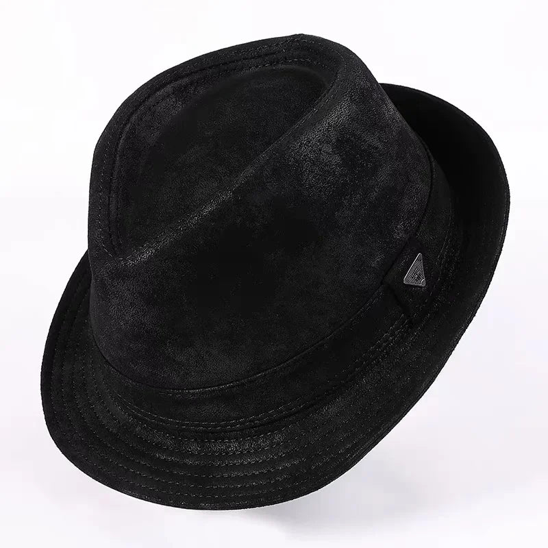 Arequipa Leather Fedora — Formal, Short Brim