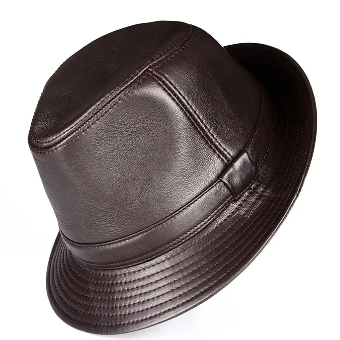 Cuenca Leather Fedora — Jazz, Short Brim