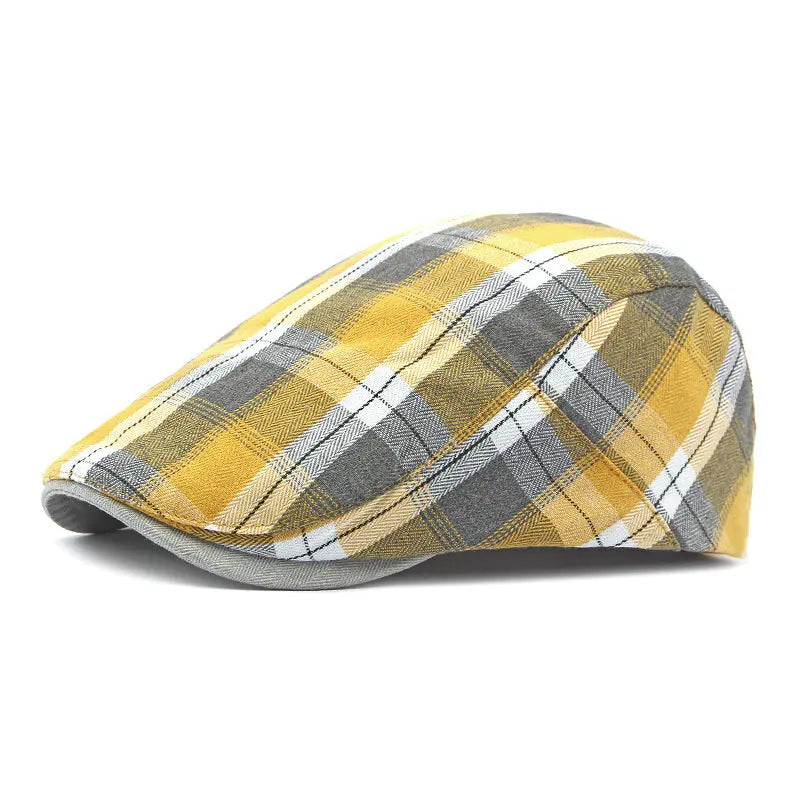 Ludlow Printed Newsboy Cap – Polyester Flat Cap with Artistic Print, Painter-Inspired Design for All Seasons