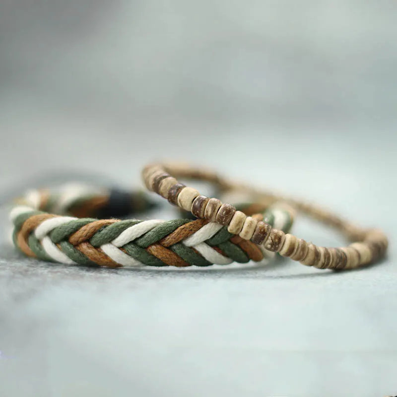 Natural Stone Couple Bracelet Set – Handmade Connection Jewelry
