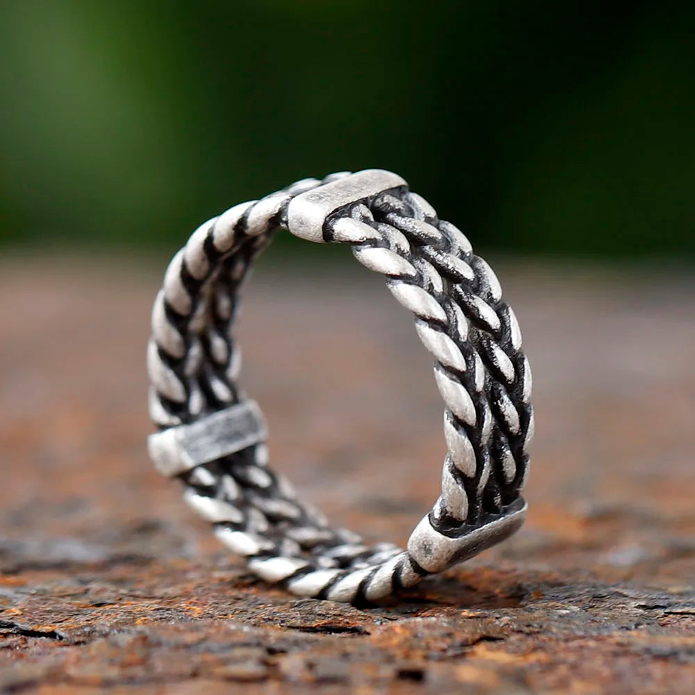 Como Chain – Men’s Braided Stainless Steel Ring