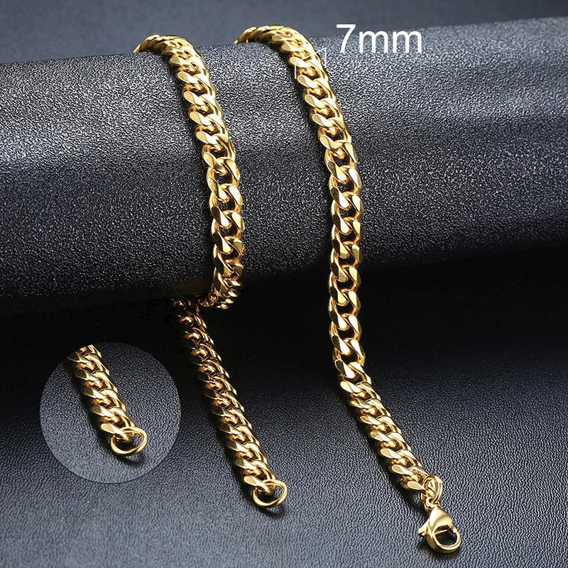 Neiva Cuban Chain Necklace – Stainless Steel