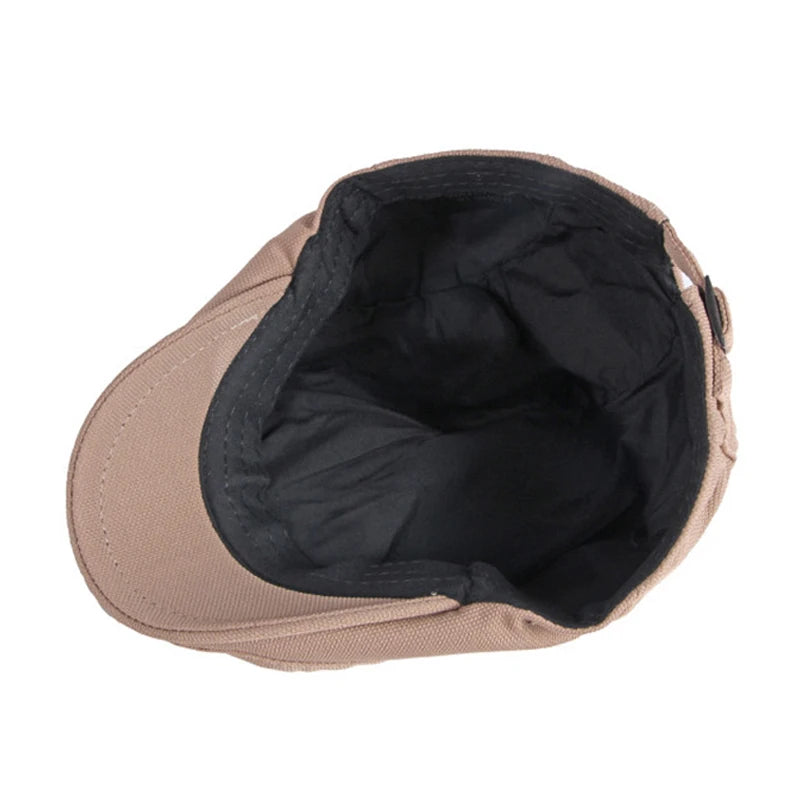 Summer breathable flat cap for men