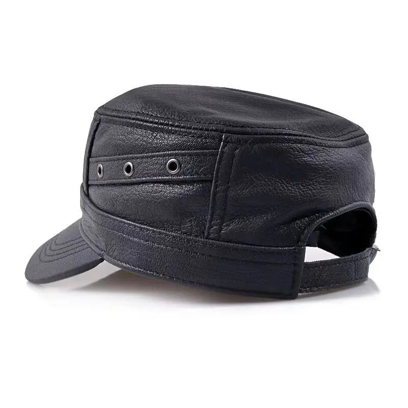 Saltillo Leather Baseball Cap — Flat