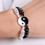 Yin Balance Bracelet Set – Couple Adjustable Cord Bracelets (2PCS)