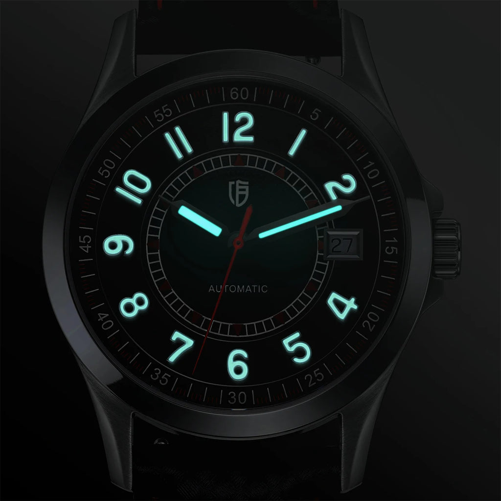 Lume Shot — Valparaíso Black Dial Red Accent