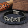 Infinity Forge Bracelet – Men’s Genuine Leather Braided Bracelet