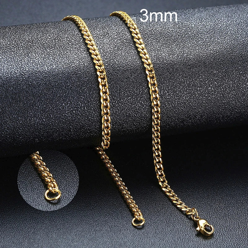 Neiva Cuban Chain Necklace – Stainless Steel