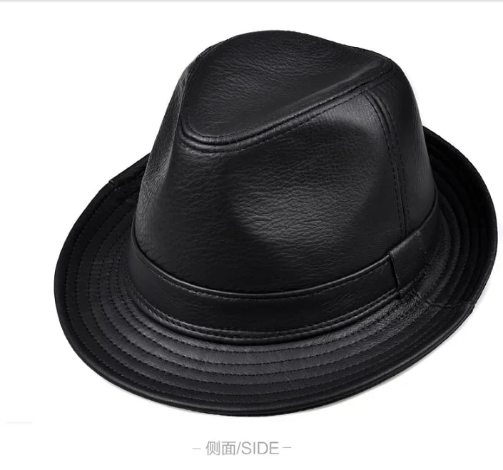 Guanajuato Leather Fedora — Formal, Short Brim