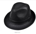 Guanajuato Leather Fedora — Formal, Short Brim