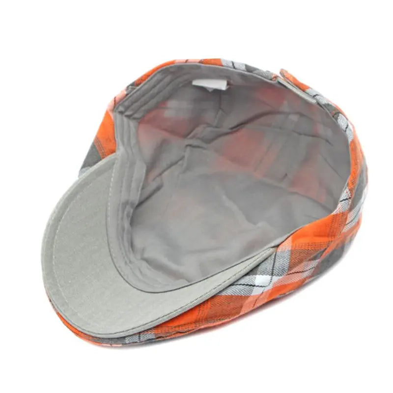 Ludlow Printed Newsboy Cap – Polyester Flat Cap with Artistic Print, Painter-Inspired Design for All Seasons
