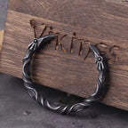 Nordic Raven Torque Bracelet – Men’s Viking Stainless Steel Cuff
