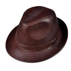 Guanajuato Leather Fedora — Formal, Short Brim