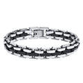 Vnox Thick Masculine Wtach Band Link Bracelets for Men, 11mm Stainless Steel Handmade Link Wristband, Gentle Punk Gift for Him
