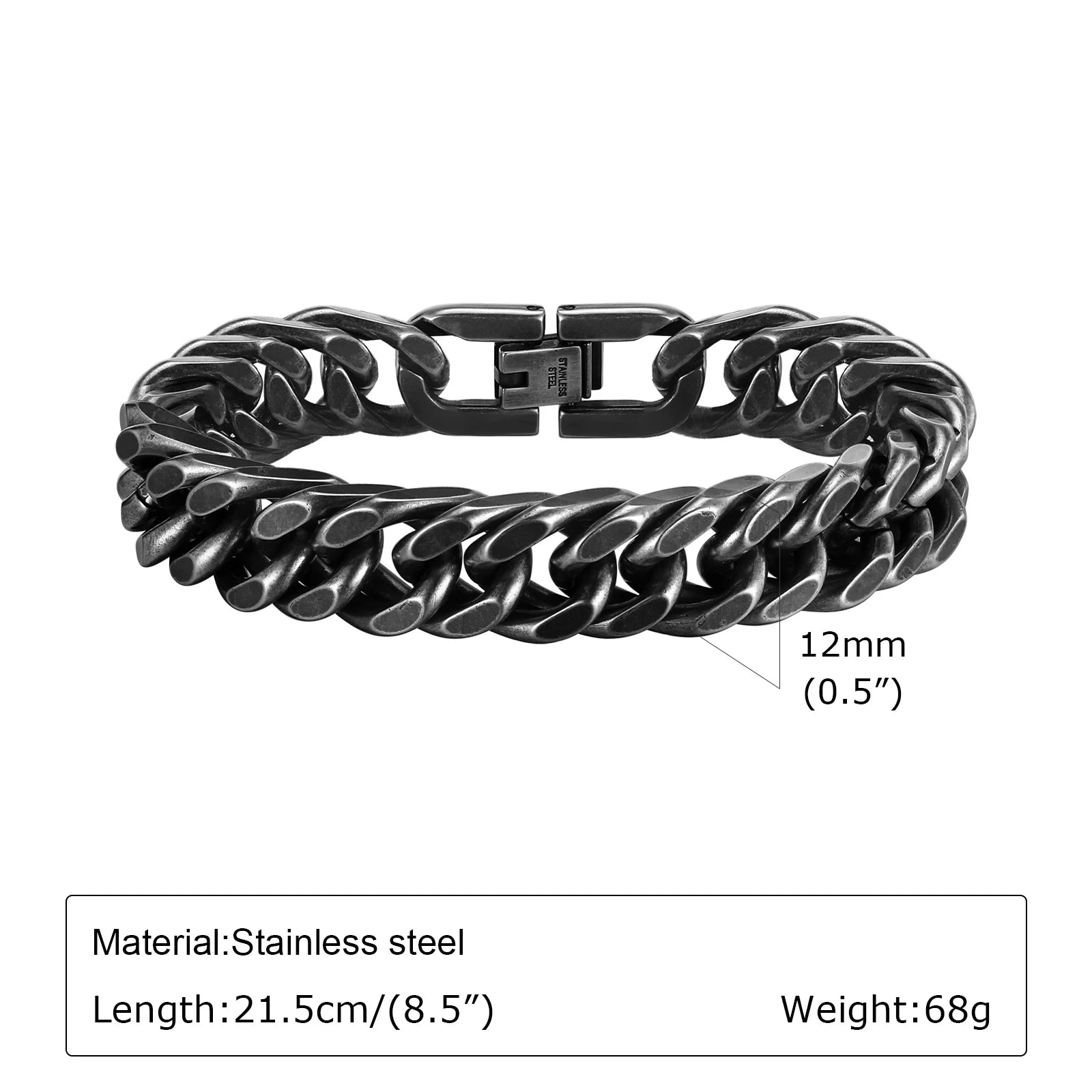 Men's Byzantine Chain Bracelet — Stainless Steel Braided Link Wristband