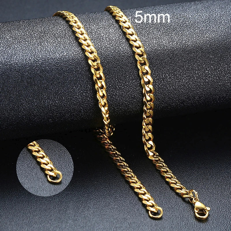 Neiva Cuban Chain Necklace – Stainless Steel
