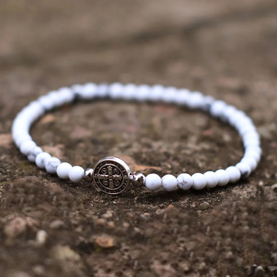 Brindisi Cross Beaded Bracelet – Tiger Eye & Onyx