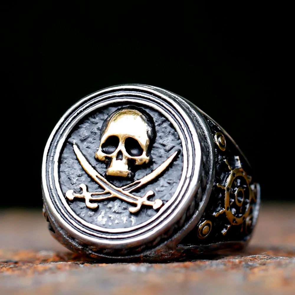 Ravenna Skull men's signet ring