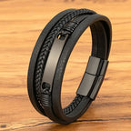 Ibagué Wrap Bracelet – Braided Leather & Steel