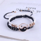 Yin Balance Bracelet Set – Couple Adjustable Cord Bracelets (2PCS)