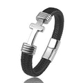 Tarija Cross Bracelet – Leather & Stainless Steel