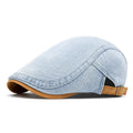 Cotton solid newsboy cap for men