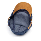 Cotton solid newsboy cap for men