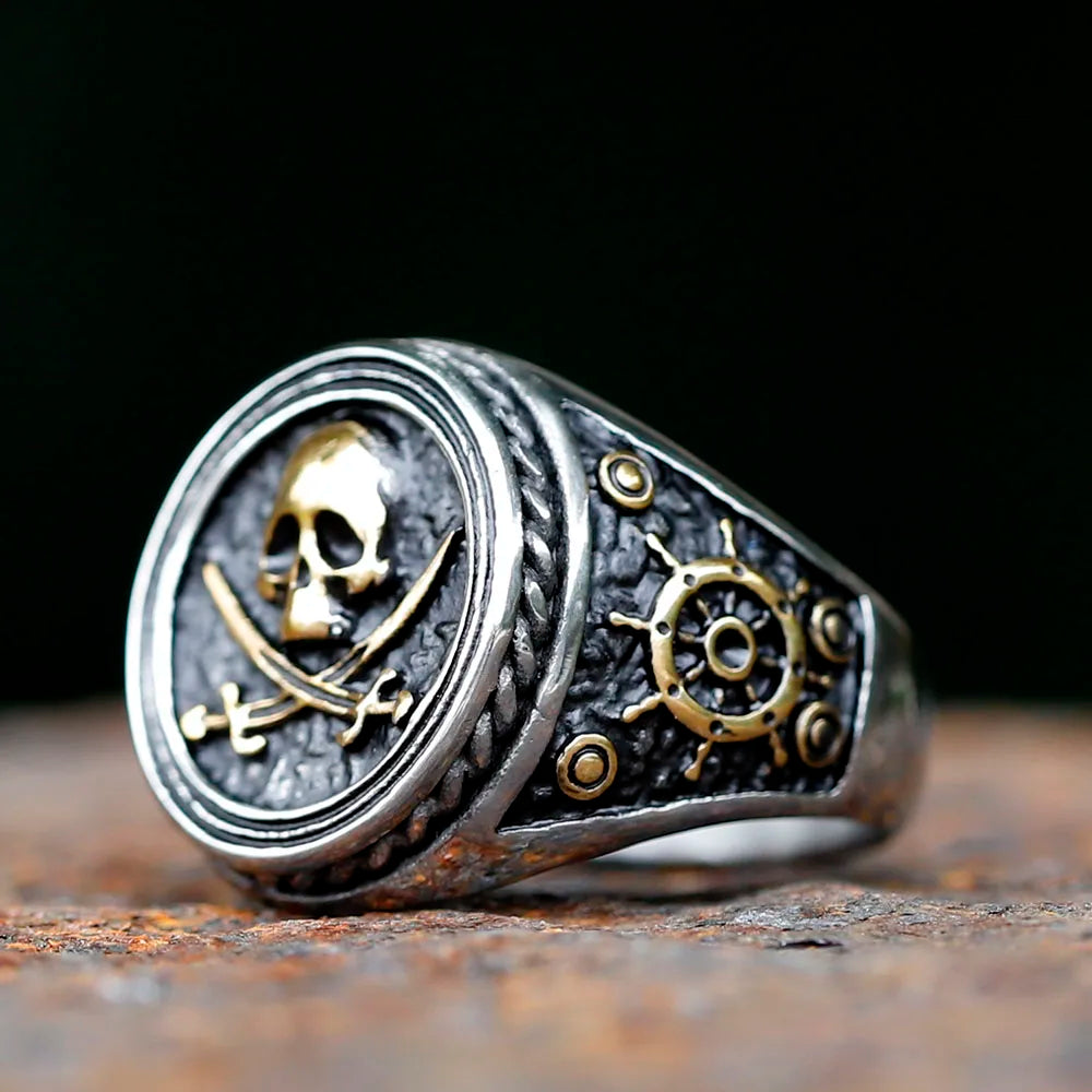 Ravenna Skull men's signet ring