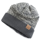 Turdunum Two-Tone Winter Beanie – Fur-Lined Knit Hat for Men & Women | Warm Casual Cap