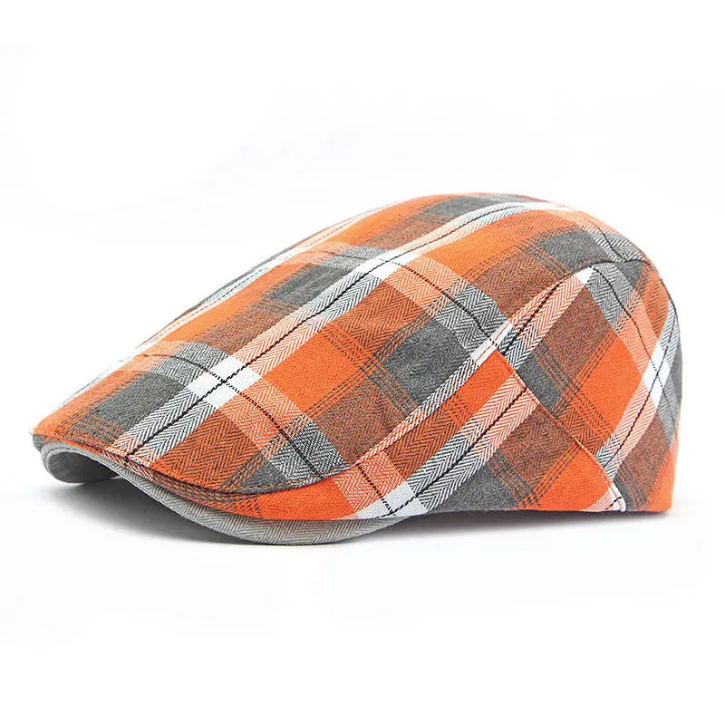 Ludlow Printed Newsboy Cap – Polyester Flat Cap with Artistic Print, Painter-Inspired Design for All Seasons