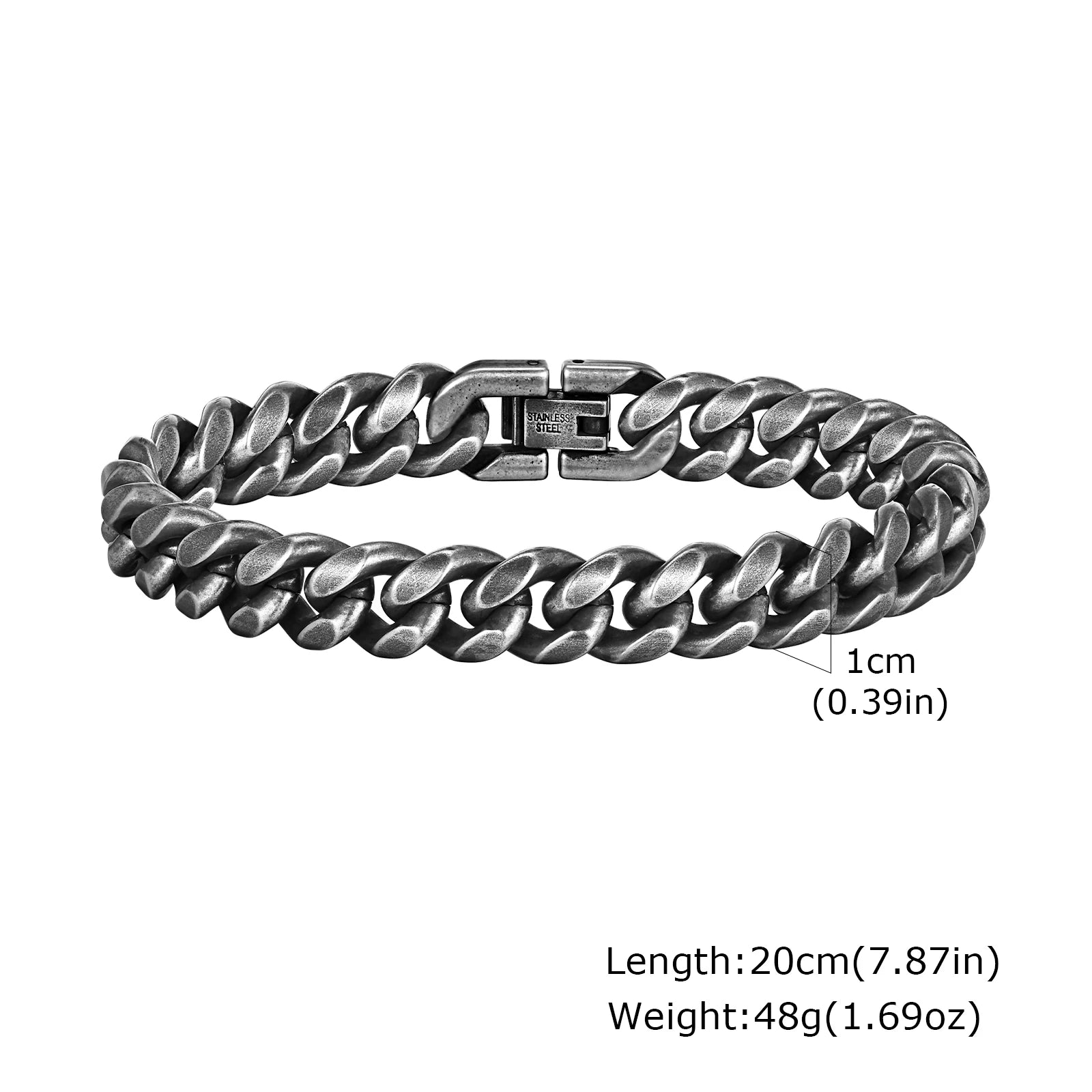 Men's Byzantine Chain Bracelet — Stainless Steel Braided Link Wristband