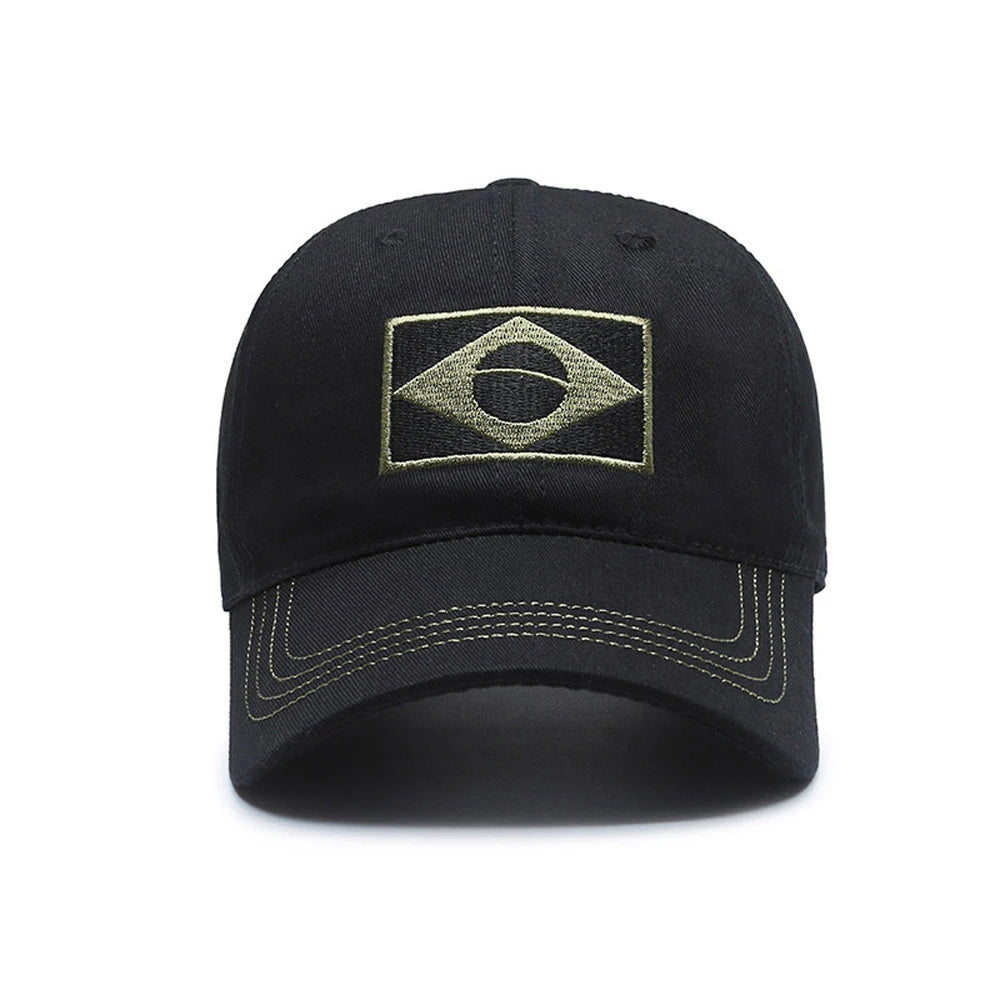 Brasil Snapback – Men's Flag Embroidered Sport Cap