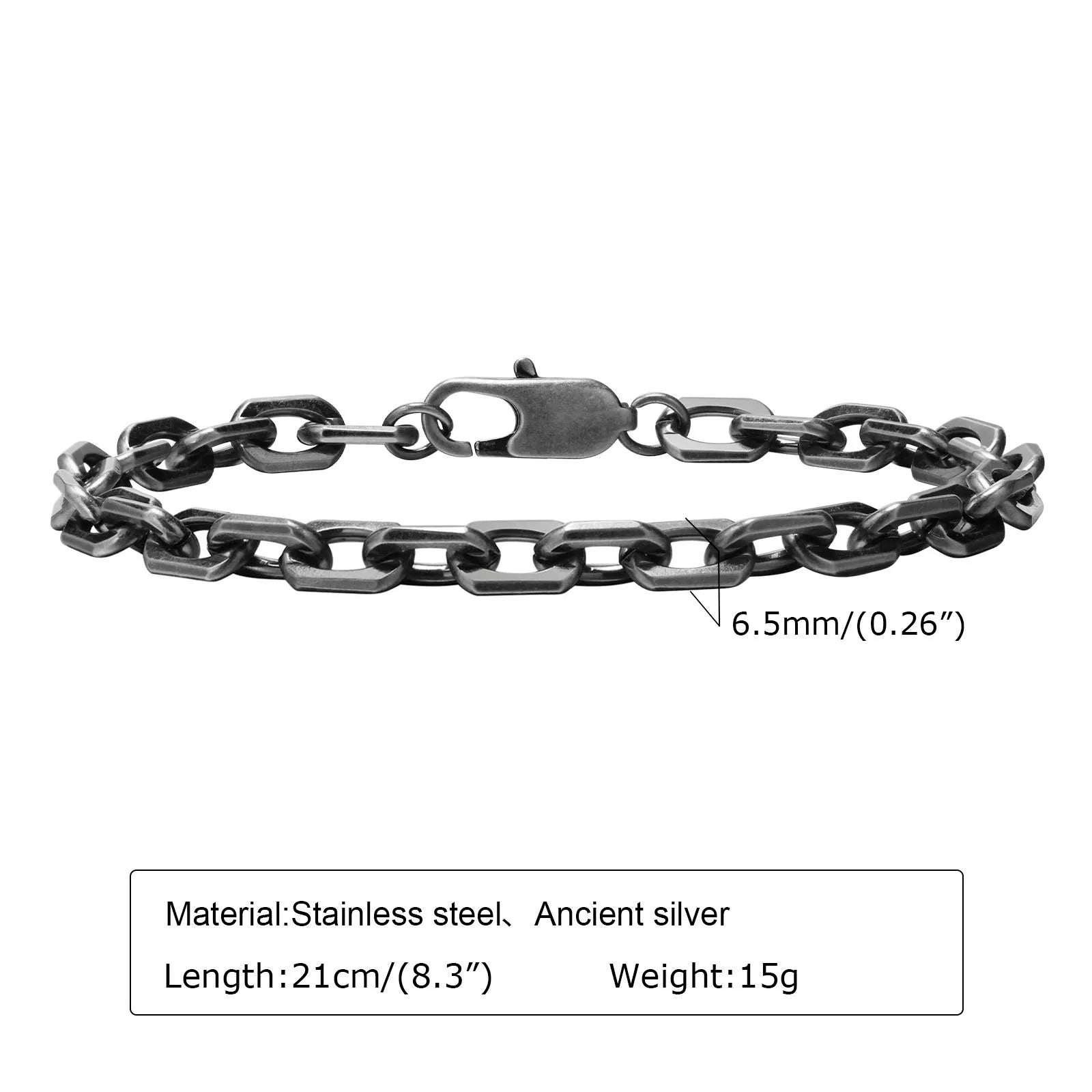 Men's Byzantine Chain Bracelet — Stainless Steel Braided Link Wristband