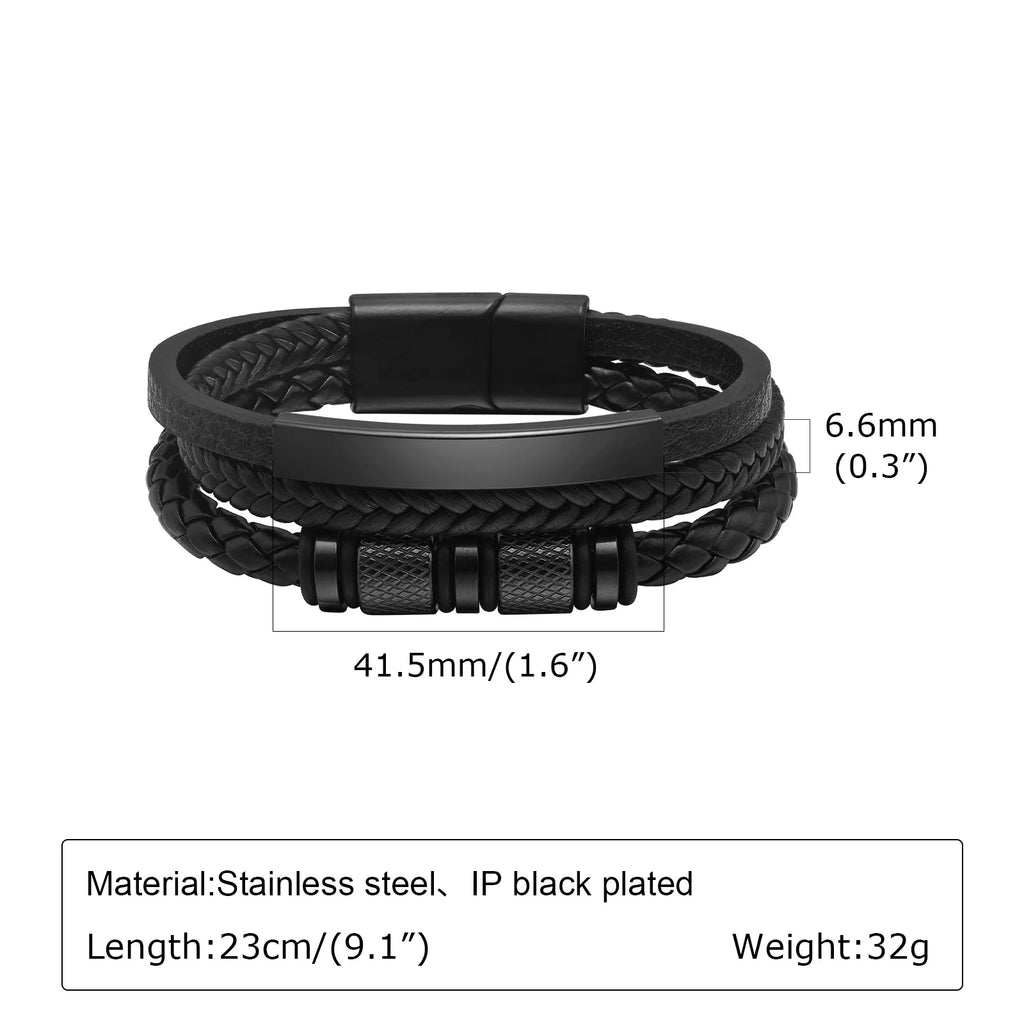 Bracelet dimensions: plate 41.5 mm x 6.6 mm, weight 32 g