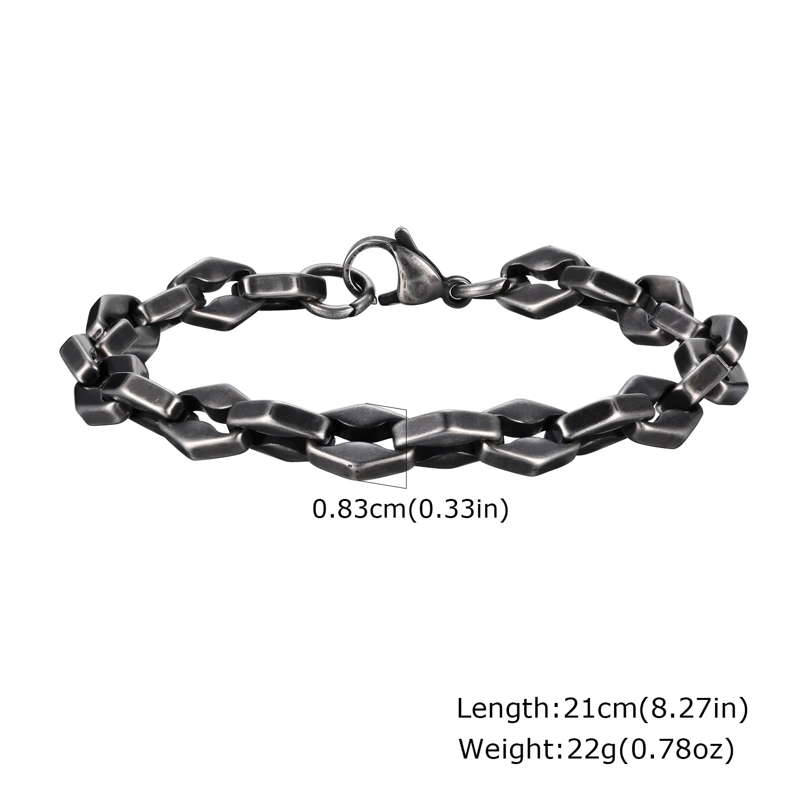 Men's Byzantine Chain Bracelet — Stainless Steel Braided Link Wristband