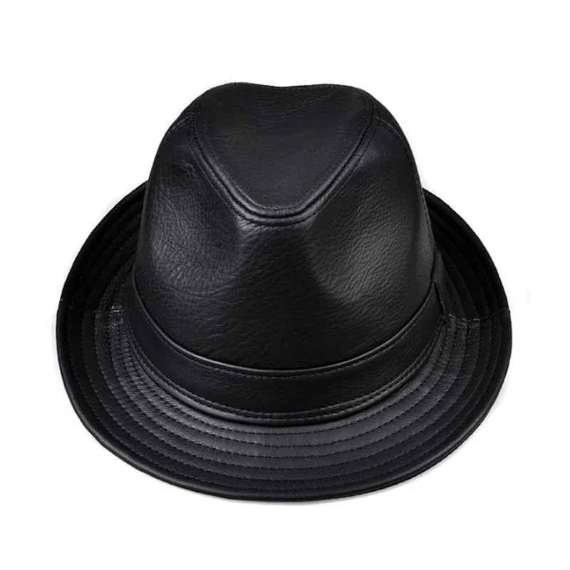 Guanajuato Leather Fedora — Formal, Short Brim